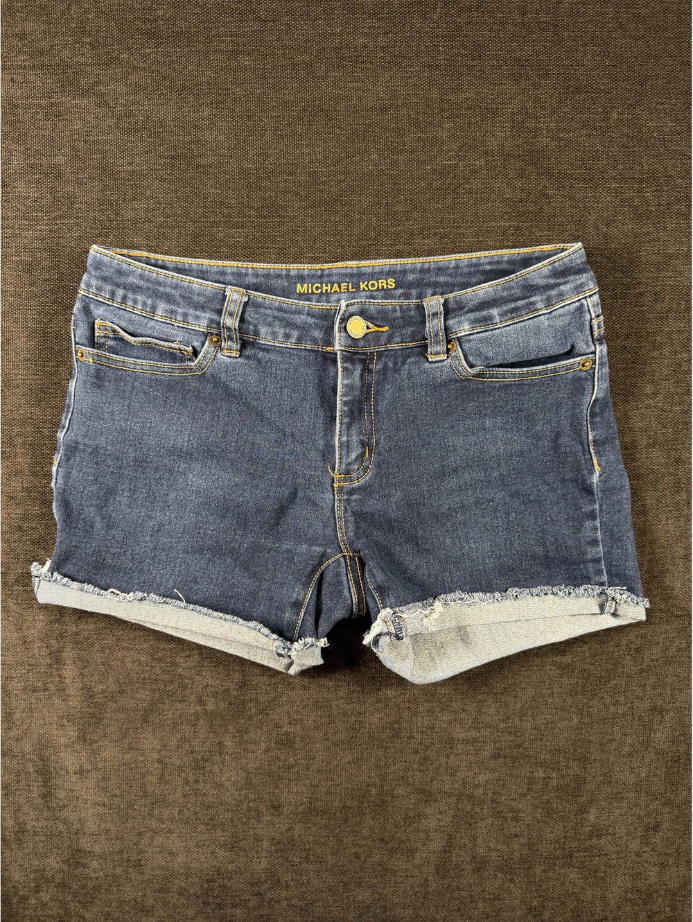 Michael Kors Women's Skinny Denim Shorts Size 4 Blue